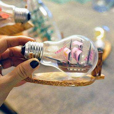 how to make a ship in a bulb