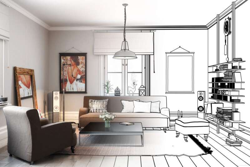 Living room lighting plan
