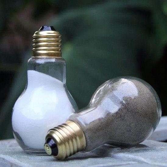 how to make salt and pepper light bulbs
