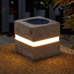 Outdoor designer led solar cube light